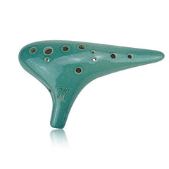 Classic 12 Hole Ceramic Ocarina Ice Crack Blue Ocarina Alto C Ocarina by OcarinaWind