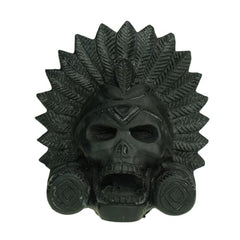 “OW” Authentic Aztec Death Whistle - Produces Loud Human-like Screams at high Decibels, Collectible Traditional Black Aztec Design