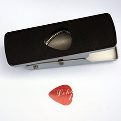 Delsing Pick Cutter a Guitar Pick Maker - Guitar Puncher Tool That Makes Custom Picks - Silver White